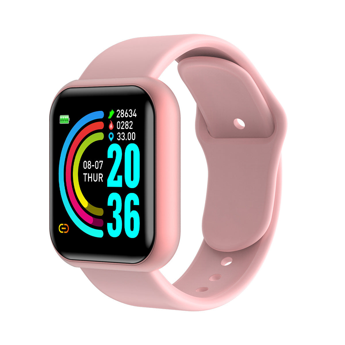 Apple iOS Android Smart Watch Y68 Color Screen Smart Bracelet Heart Rate Monitor Blood Pressure Monitor Blood Oxygen Monitor Watches