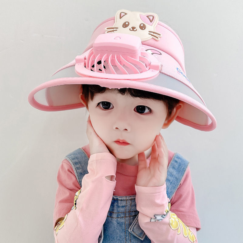 Children's Empty Top Cool With Fan Hat