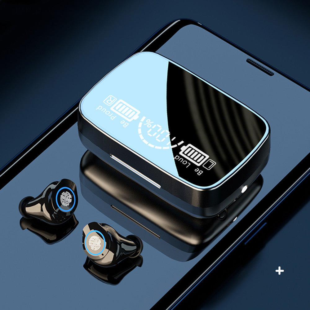 Digital Display TWS Wireless Mirror Touch Headphones Bluetooth Headset with Microphone Earbuds Earplugs Bilateral Stereo
