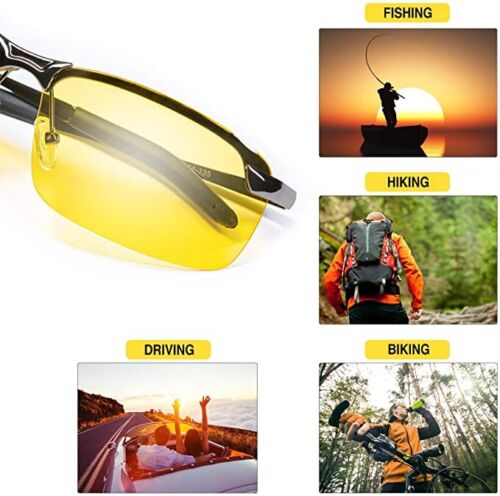 Polarized HD Night Driving Sunglasses Vision Glasses For Men & Women Aviator Shades