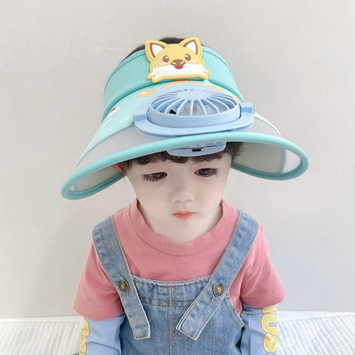 Children's Empty Top Cool With Fan Hat