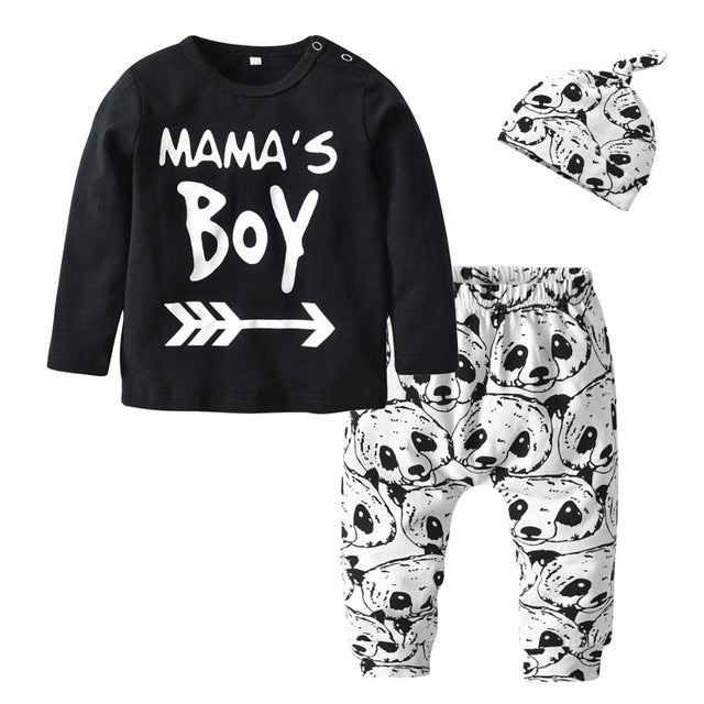 3 Pcs Baby Boy Baby Girl Clothes Set White Cloud Cotton Infant Toddler Clothes for Babies 3M, 6M, 12M, 18M, 24M, 2YO