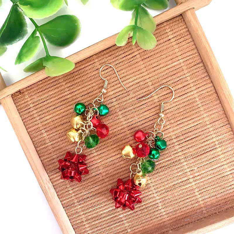 Flower Colored Bell Christmas Jewelry Gift