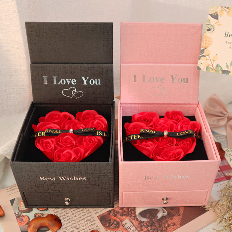 Double Life Rose Jewelry Packaging Gift Box Christmas Gift Box