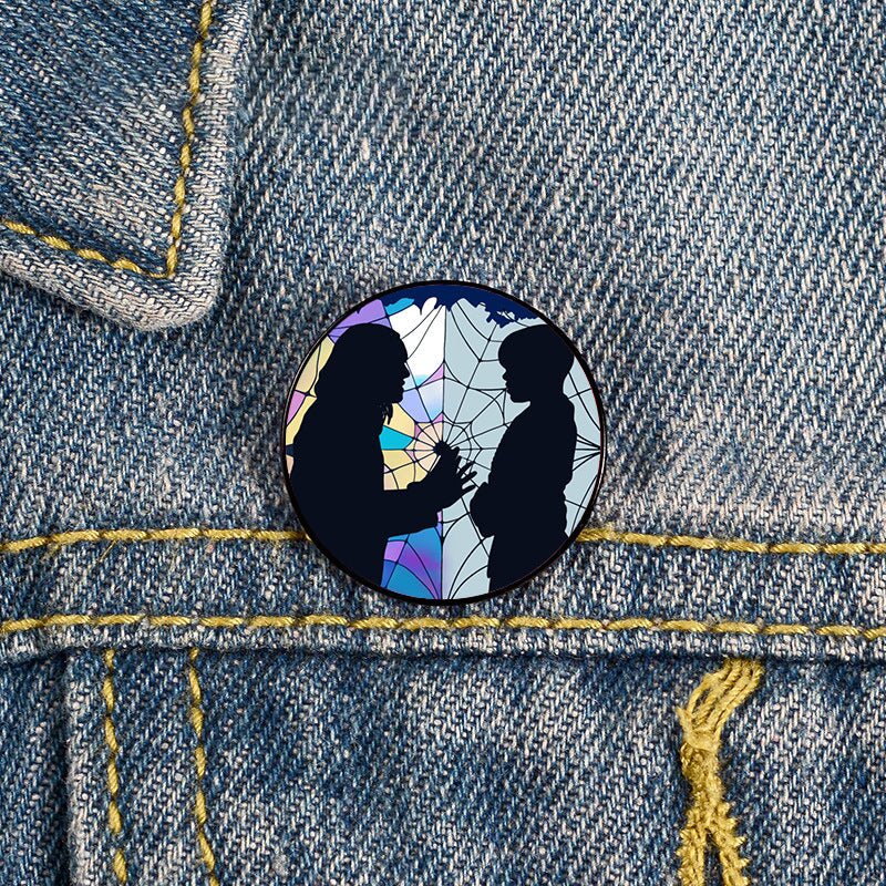 Adams Family Brooch Cartoon Badge