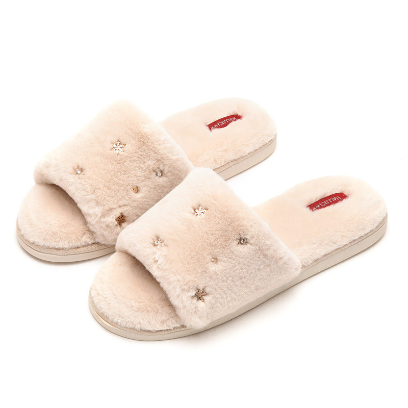 Plush Fish Mouth Winter Slippers Valentine's Day Gift