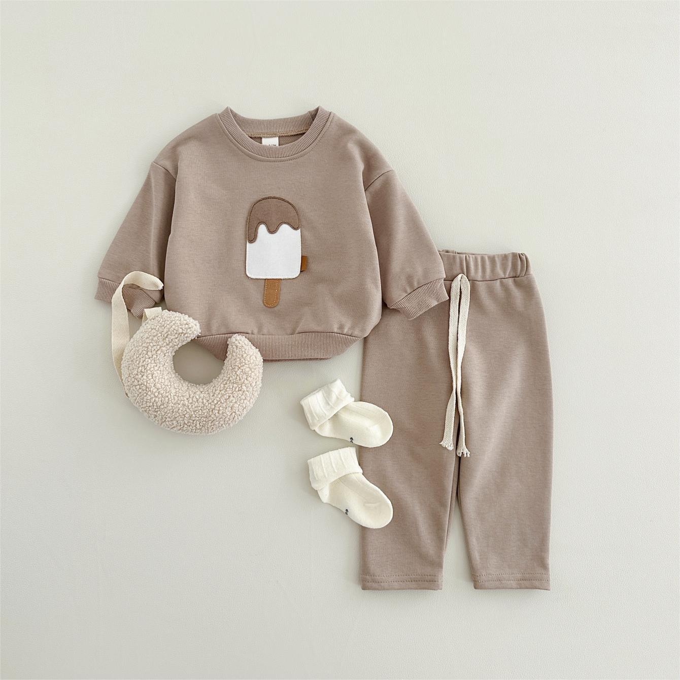 Two-piece Suit Boys And Girls Long Sleeve Trousers Suit Sportswear Autumn And Winter