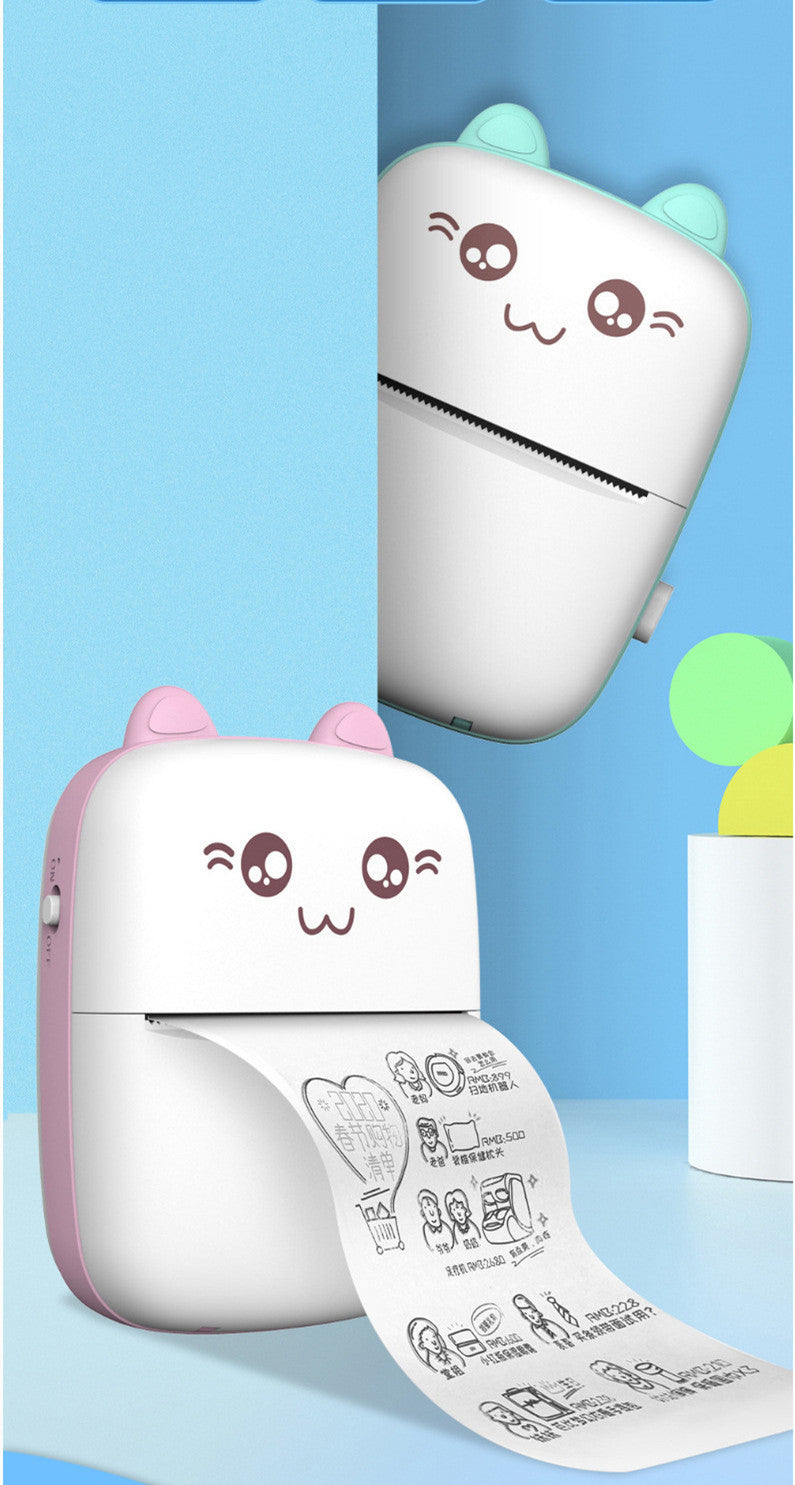 Portable Mini Label Printer Bluetooth WiFi Mobile Thermal Printer For Printing Pictures Images, Stickers, Photo Printing, Sketchpad, Banner Printing, Web Page Printing, Note Taking, Text Extraction for College High School Middle School Students