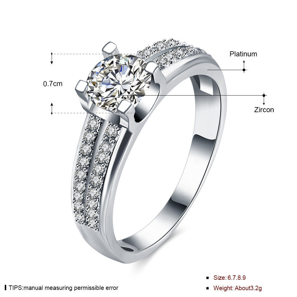 Wish AliExpress couple ring European and American style simple platinum-plated ring Jewelry wholesale manufacturers supply