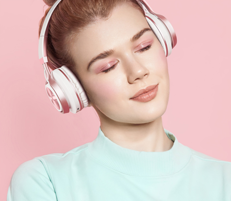 Stereo Mobile Headphones With Mic  Wireless Headset Music Phone Calls