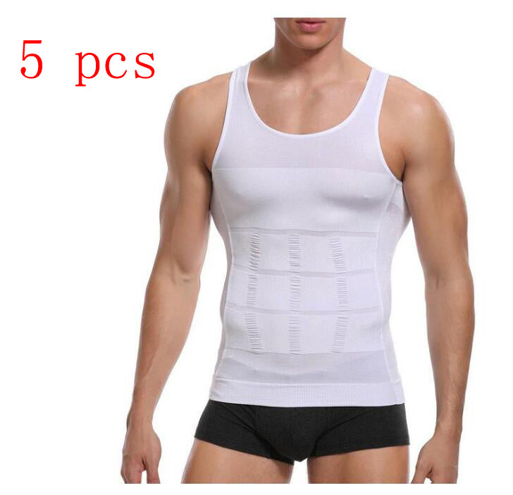 Men's Body Vest For Weight Loss Sweat Vest Men's Waist Trainer Tummy Shaper Sauna Suit Black White