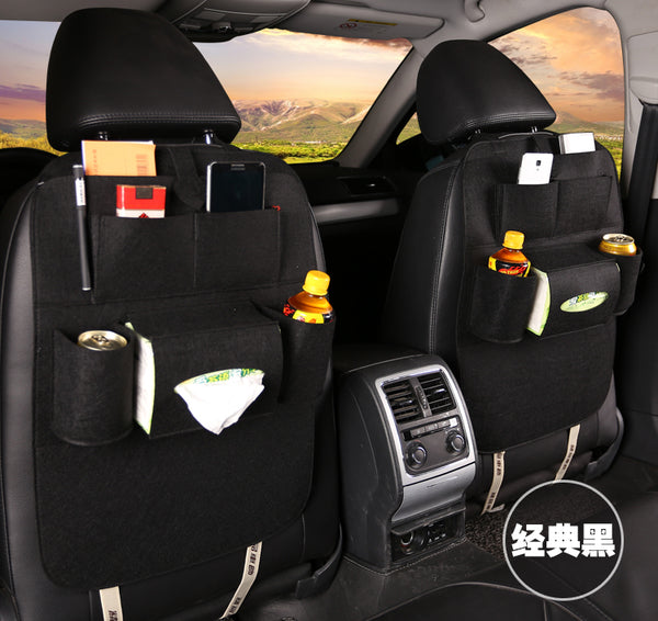Multi-Purpose Seat Bag Organizer Tray for Car Seat Foldable Table for Travel Car Trash Can Storage Box Car Supplies Auto Accessories for Cars
