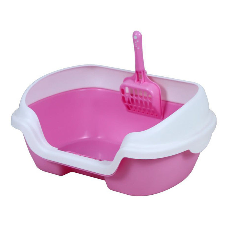 Semi Enclosed Cat Litter Box Cat Toilet Various Colors Pet Supplies for Cat Waste Bin Pet Products for Fur Babies, Animals