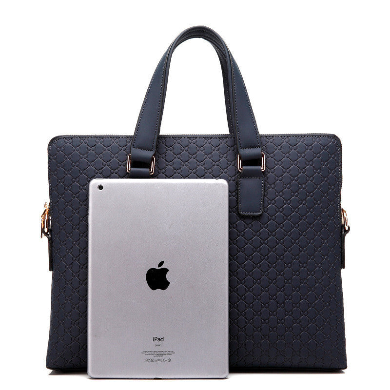 Genuine Leather Men's Business Handbag 14 Inch Laptop Bag Computer Tablet Case Laptop Sleeve Bag Business Bag for Computer Over the Shoulder Bag for Travel Fashion Professional Backpack College High School Student Book Bag
