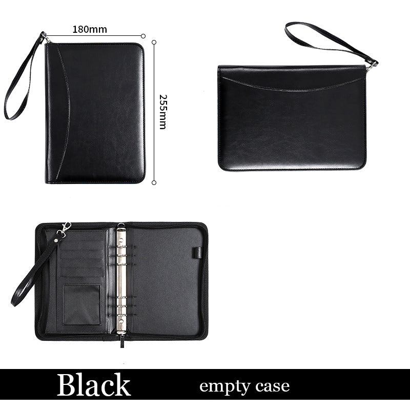 A5 Business Manager Folder Notebook Creative Zipper Bag Office Folder Work Meeting Record Book Business Supplies Office Supplies
