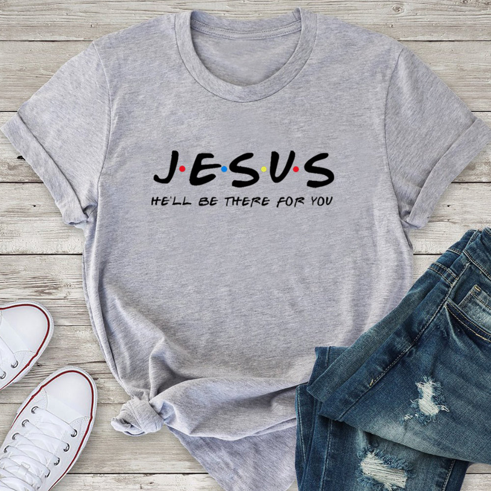 Jesus Print Women T-Shirt Cotton Clothes Tops Christian Clothing Shirts for Women Friends Women's Shirts