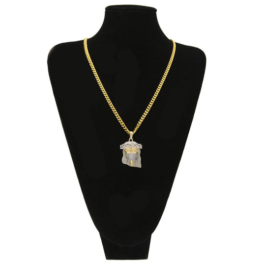Jesus Star Pendant Hiphop Diamond Powder Masked Pendant for Necklace