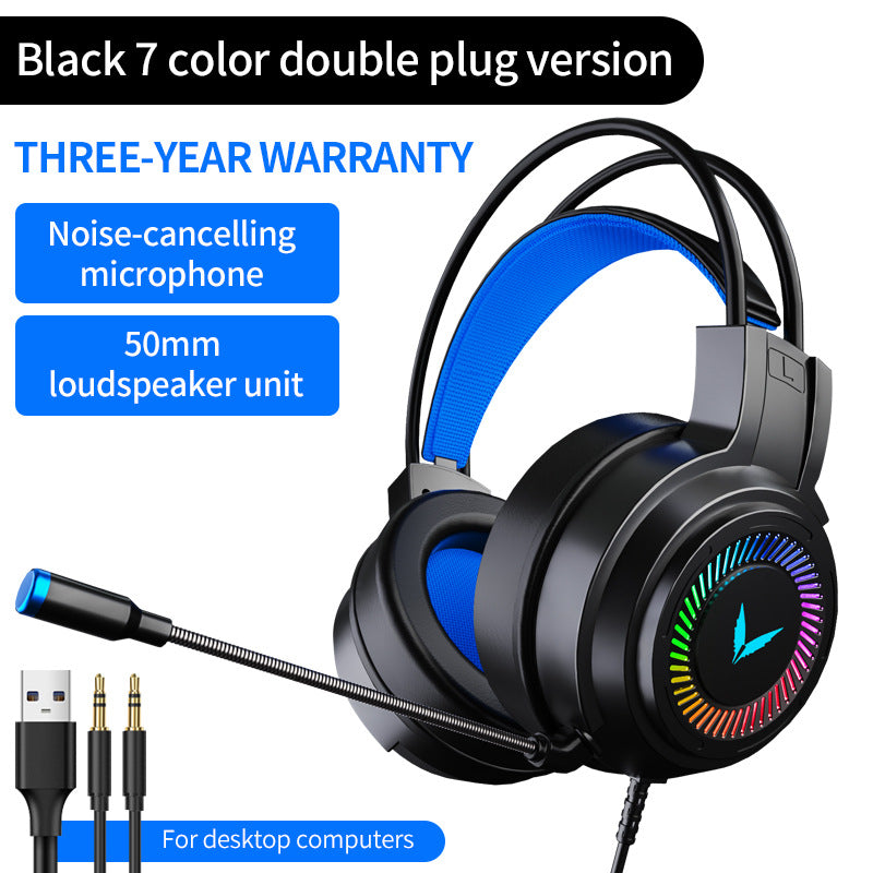 Wired Gaming Headset With Microphone Music Headphones Eating Chicken Headset Earphones