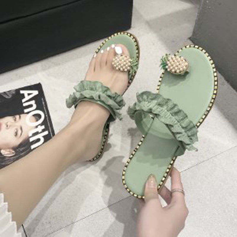 Womens Pineapple Flip Flops Women's Sandals Stylish Shoes for Women Footware