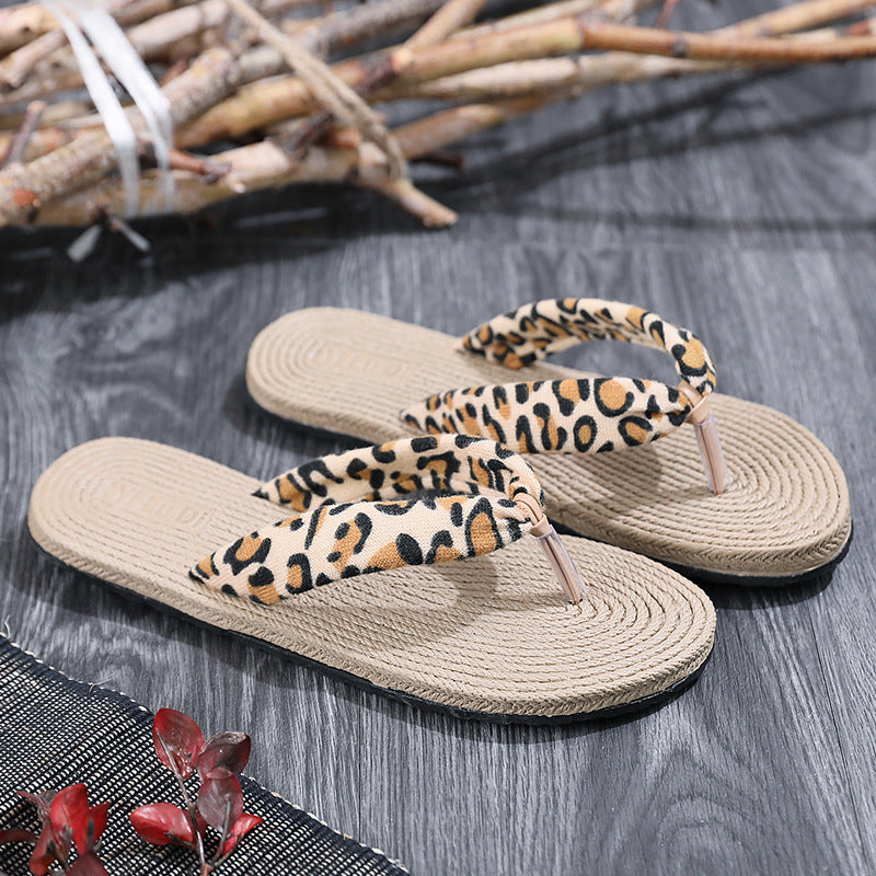 Women’s Sandals Coconut Floral Leopard Print Beach Flip Flops