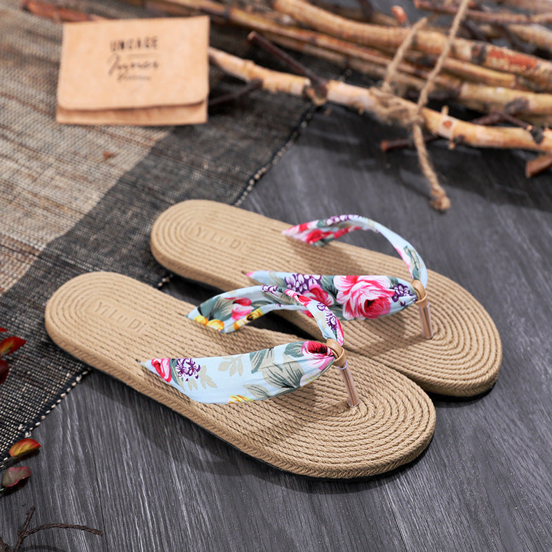 Women’s Sandals Coconut Floral Leopard Print Beach Flip Flops