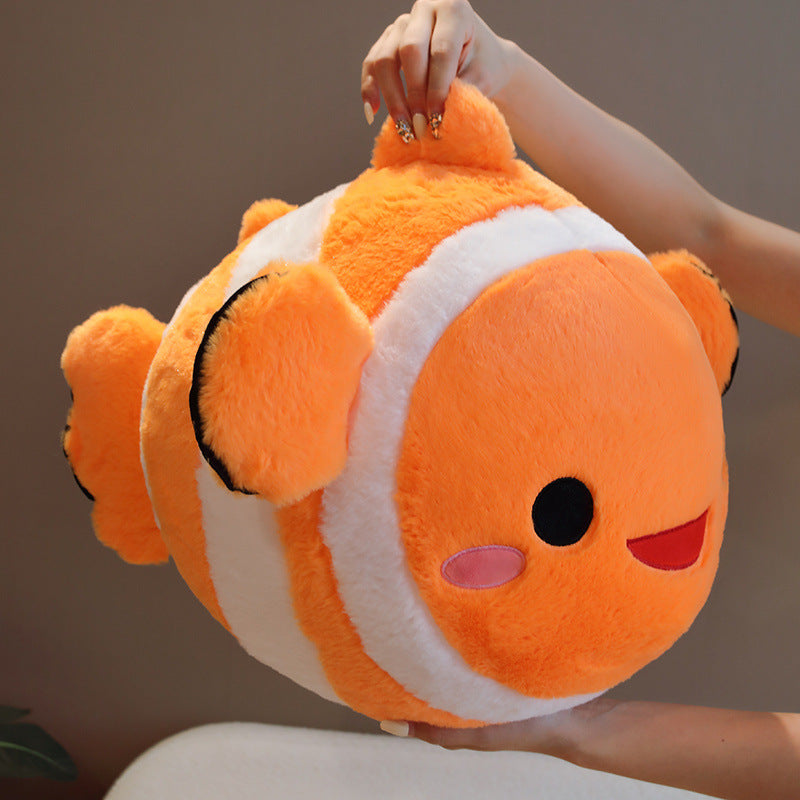 Cross-border Hot Selling New Rabbit Fur Clownfish Doll Plush Toys Aquarium Simulated Fish Pillow