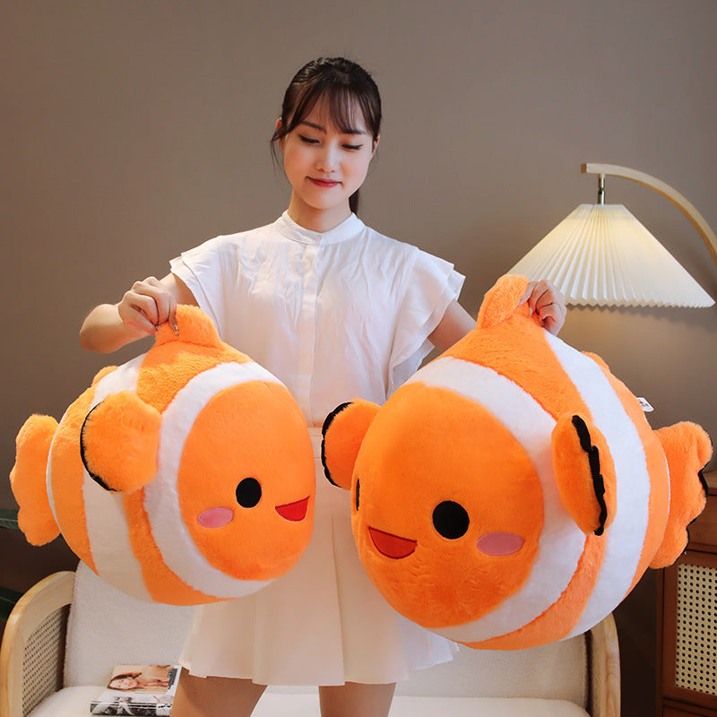 Cross-border Hot Selling New Rabbit Fur Clownfish Doll Plush Toys Aquarium Simulated Fish Pillow