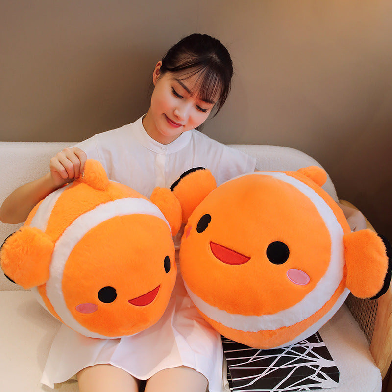 Cross-border Hot Selling New Rabbit Fur Clownfish Doll Plush Toys Aquarium Simulated Fish Pillow