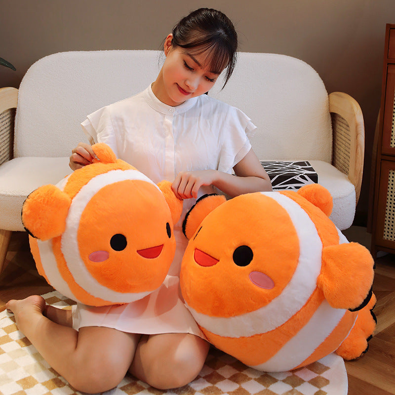 Cross-border Hot Selling New Rabbit Fur Clownfish Doll Plush Toys Aquarium Simulated Fish Pillow