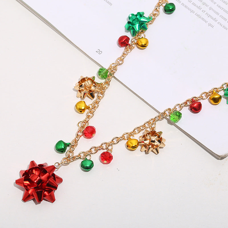 Flower Colored Bell Christmas Jewelry Gift