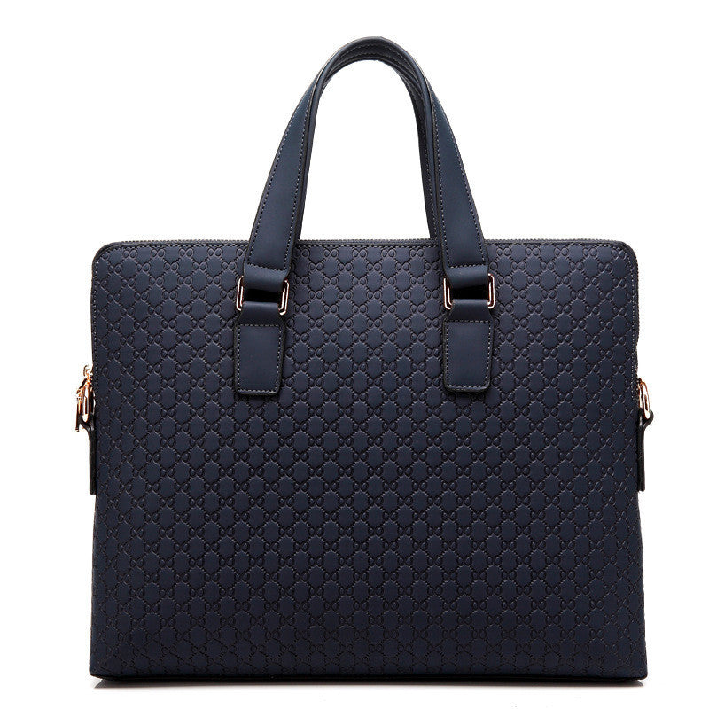 Genuine Leather Men's Business Handbag 14 Inch Laptop Bag Computer Tablet Case Laptop Sleeve Bag Business Bag for Computer Over the Shoulder Bag for Travel Fashion Professional Backpack College High School Student Book Bag