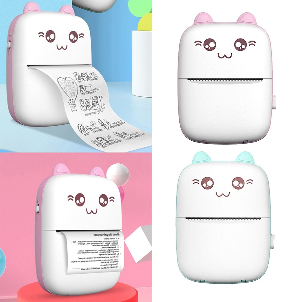 Portable Mini Label Printer Bluetooth WiFi Mobile Thermal Printer For Printing Pictures Images, Stickers, Photo Printing, Sketchpad, Banner Printing, Web Page Printing, Note Taking, Text Extraction for College High School Middle School Students