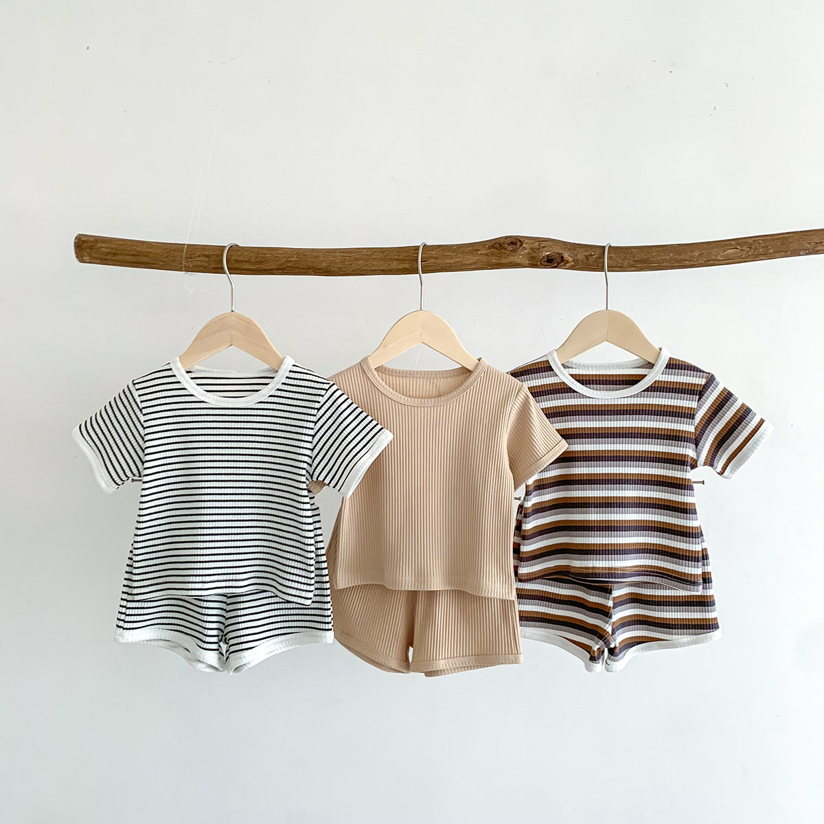 Summer Infant Toddler Striped Two-piece Set for Baby Clothes for Babies 12M, 18M, 24M, 2YO