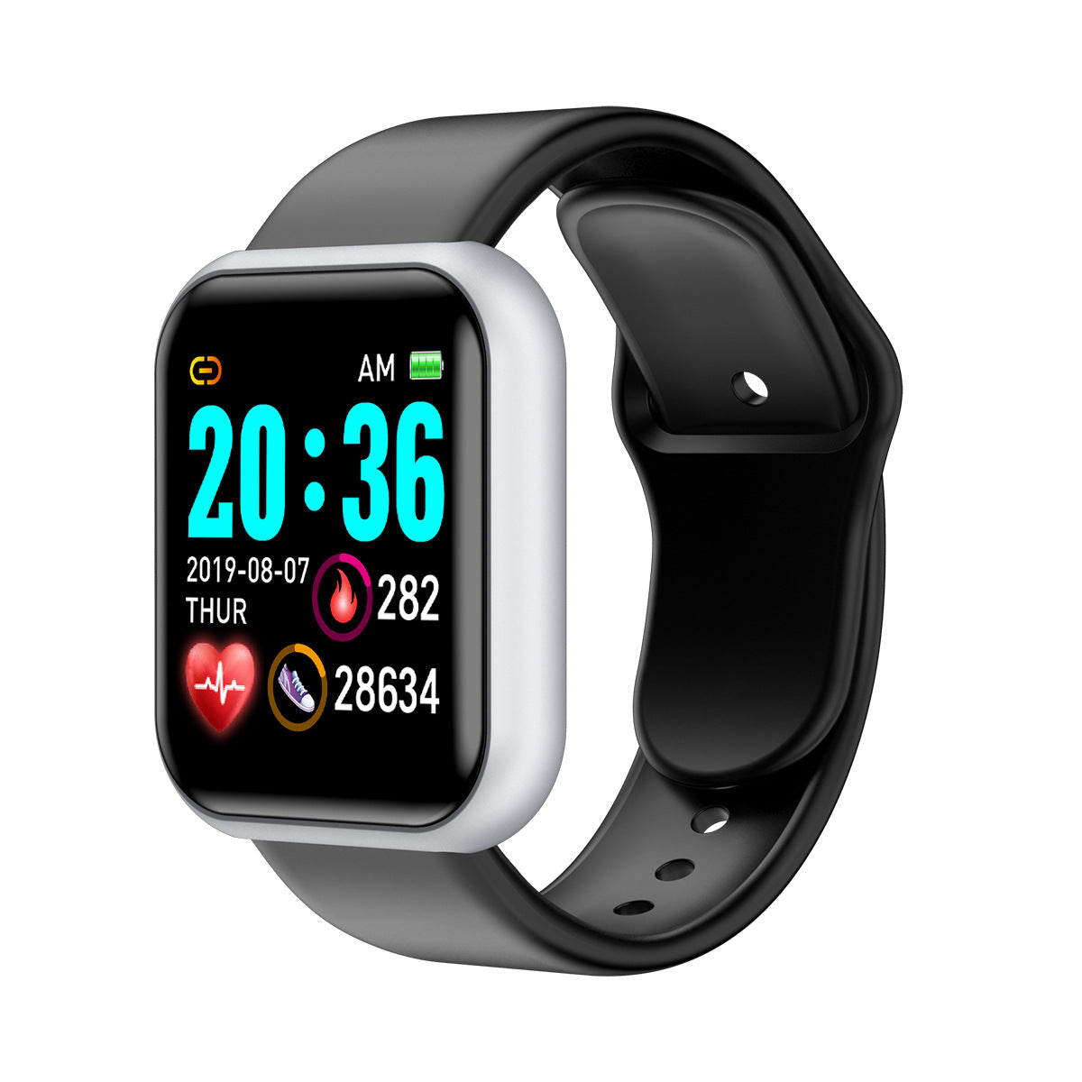Apple iOS Android Smart Watch Y68 Color Screen Smart Bracelet Heart Rate Monitor Blood Pressure Monitor Blood Oxygen Monitor Watches