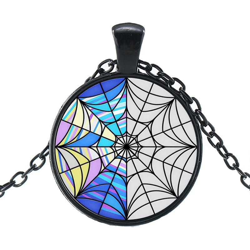 Punk Wednesday Character Glass Dome Pendant Necklace
