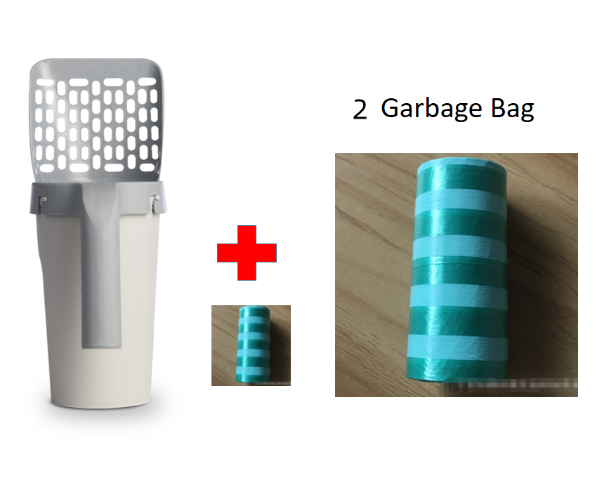 Storage Box Integrated Lazy Cat Litter Shovel Dog Scooper Set for Cat Toilet Multiple Sizes Litter Scoop Set Pet Supplies for Cat Waste Bin Pet Products for Fur Babies, Animals