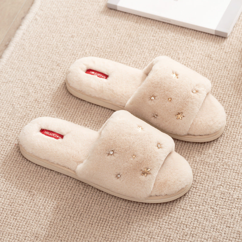 Plush Fish Mouth Winter Slippers Valentine's Day Gift