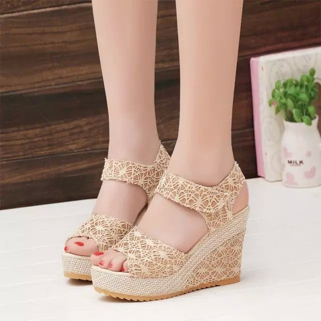 Flat Bottom High Heel Sandals Fashion Shoes for Women