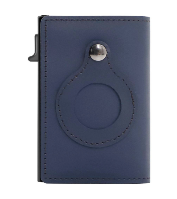 Air Tag Wallet Anti Theft Bullet Card Bag for Men RFID Card Holder Men's Leather Slim Wallet for AirTags