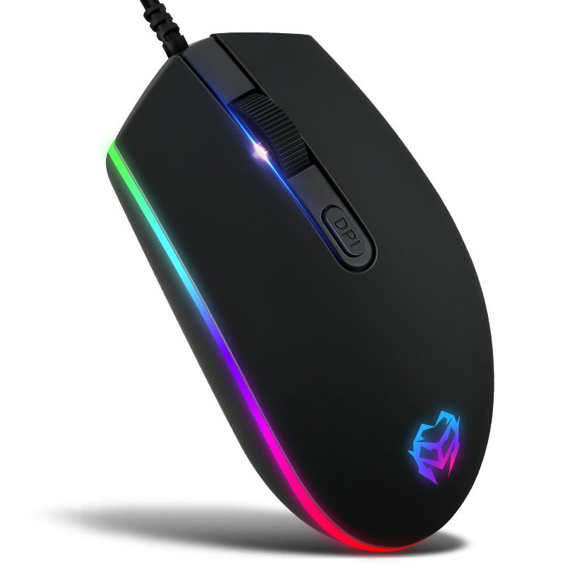 Colorful Crystal Luminous Gaming Keyboard Wired Keyboard Mouse Set Musician Keyboard