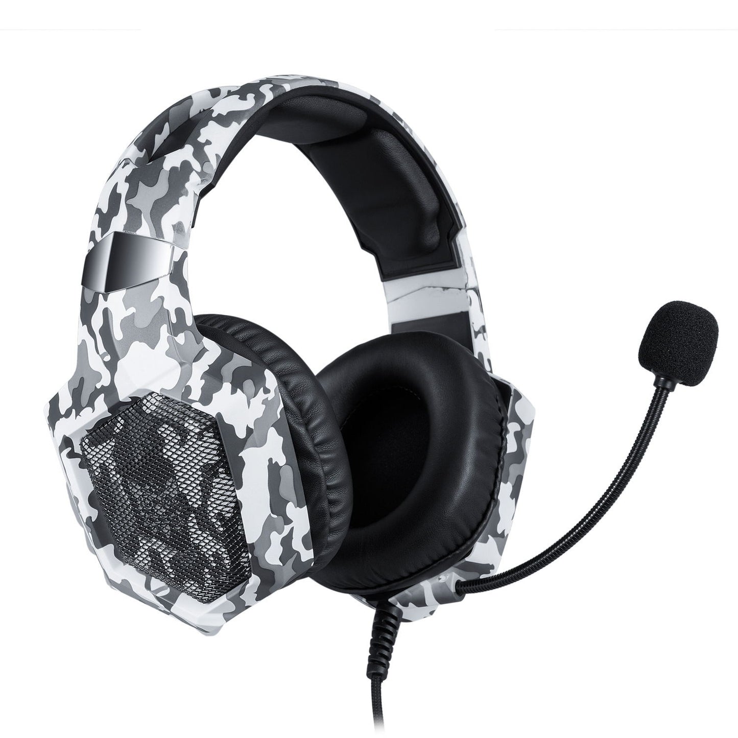 K8 Camouflage Headphones Wired Gaming Headset Music Earphones