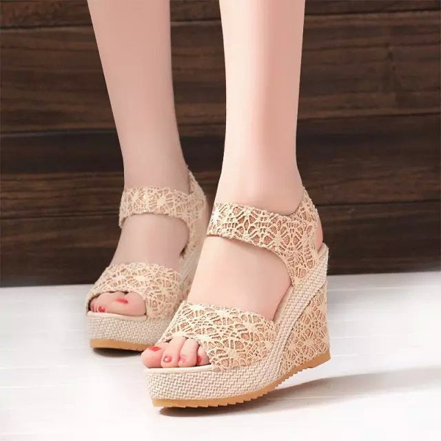 Flat Bottom High Heel Sandals Fashion Shoes for Women