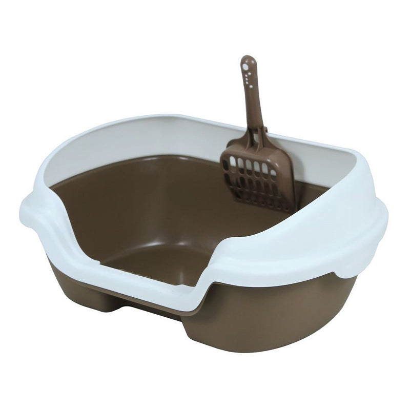 Semi Enclosed Cat Litter Box Cat Toilet Various Colors Pet Supplies for Cat Waste Bin Pet Products for Fur Babies, Animals