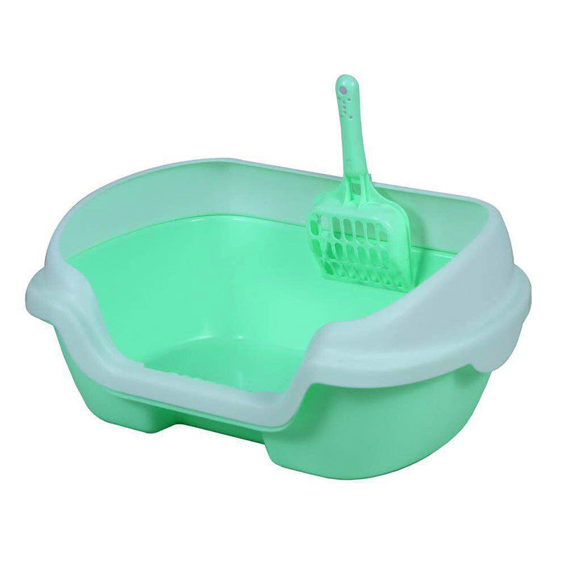 Semi Enclosed Cat Litter Box Cat Toilet Various Colors Pet Supplies for Cat Waste Bin Pet Products for Fur Babies, Animals