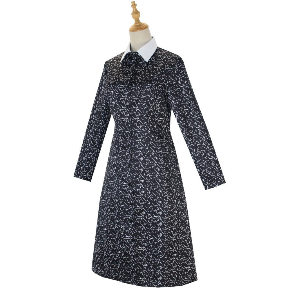 Wednesday Addams Cosplay Halloween Costume Black Dress