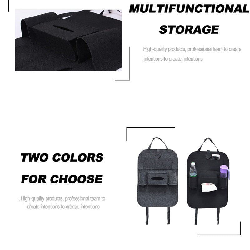 Multi-Purpose Seat Bag Organizer Tray for Car Seat Foldable Table for Travel Car Trash Can Storage Box Car Supplies Auto Accessories for Cars