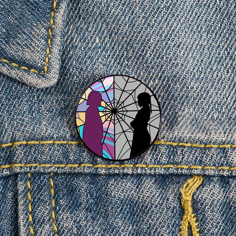 Adams Family Brooch Cartoon Badge