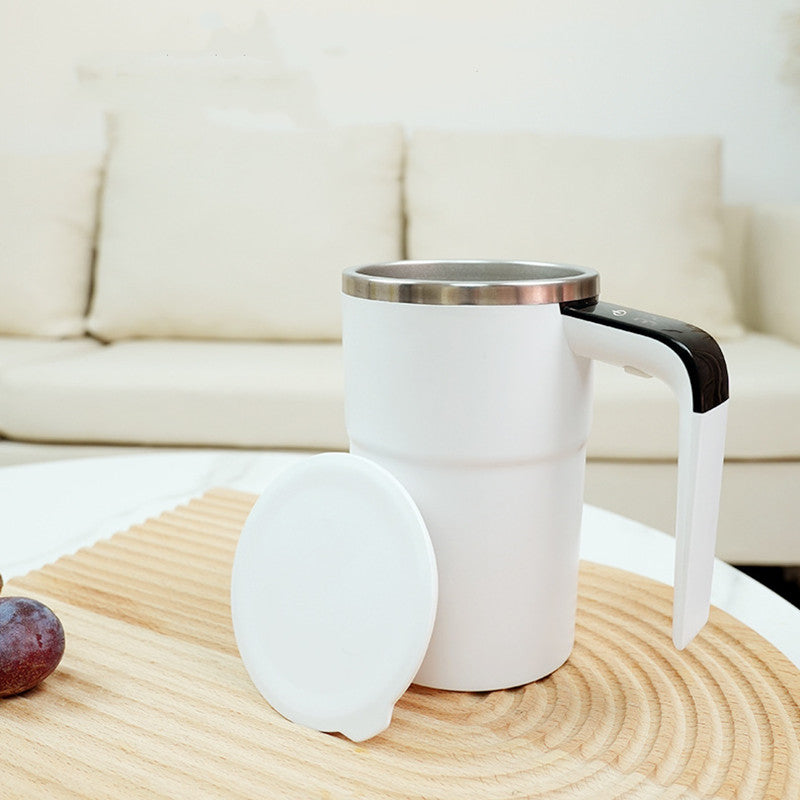Electric Coffee Mug USB Rechargeable Automatic Magnetic Cup IP67 Waterproof Food Safe Stainless Steel for Juice Tea Milkshake Kitchen Gadgets 13 Oz 380 ML