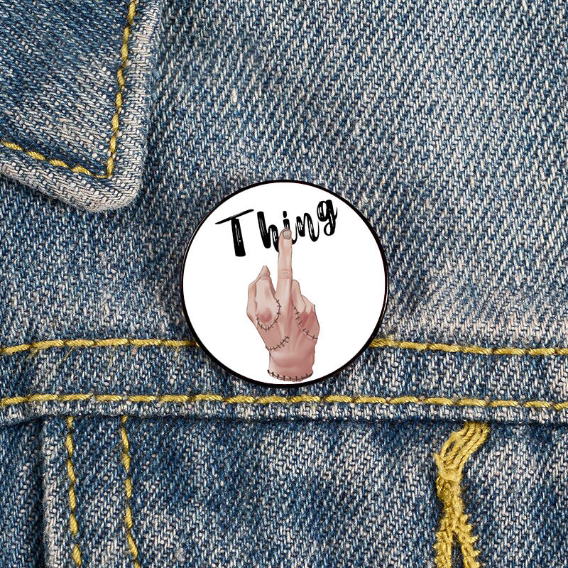 Adams Family Brooch Cartoon Badge