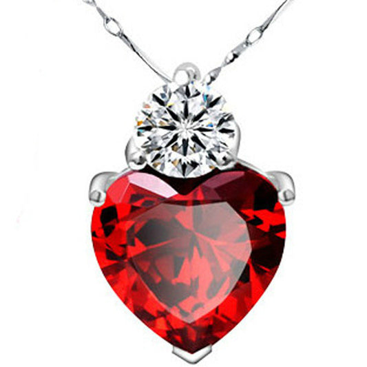 Women’s .925 Sterling Silver Necklace with Pendant Korean Fashion Jewelry S925
